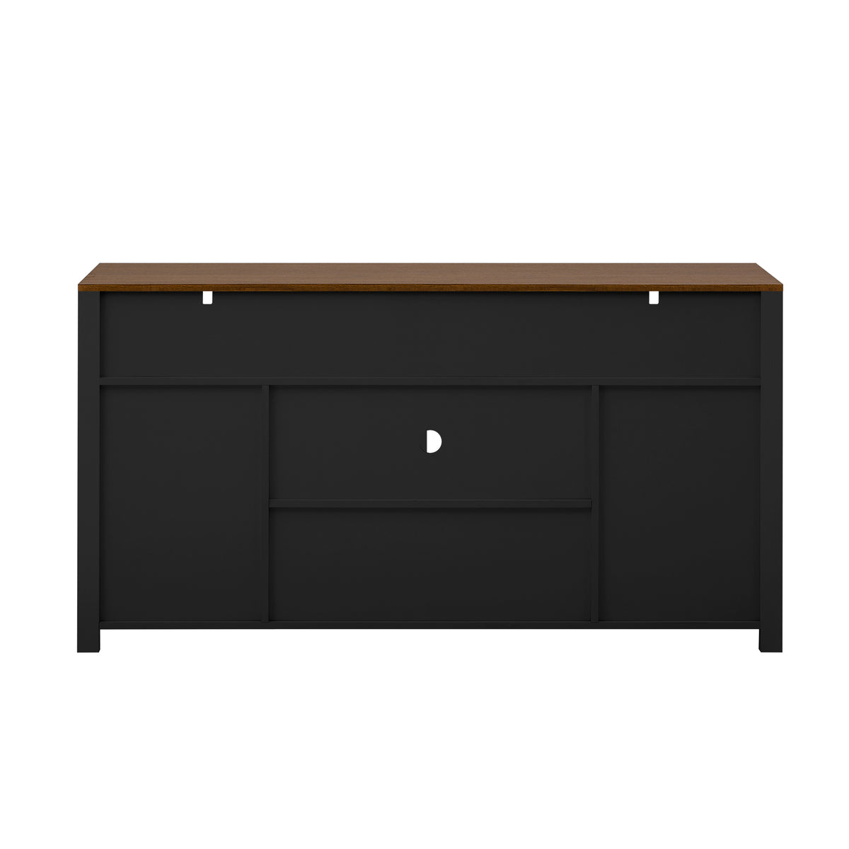 variant-group:rf-n711p347388b|Roomfitters 59.3" Sideboard Buffet Cabinet with Sliding Barn Doors, Modern Farmhouse Storage for Kitchen & Dining, Black