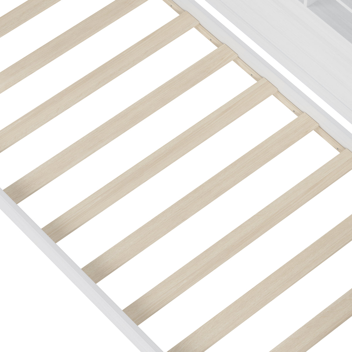 variant-group:rf-n733s373389k|Roomfitters Twin Daybed with Trundle, Storage Shelves and Desk, Wooden Multi-Functional Bed, Antique White