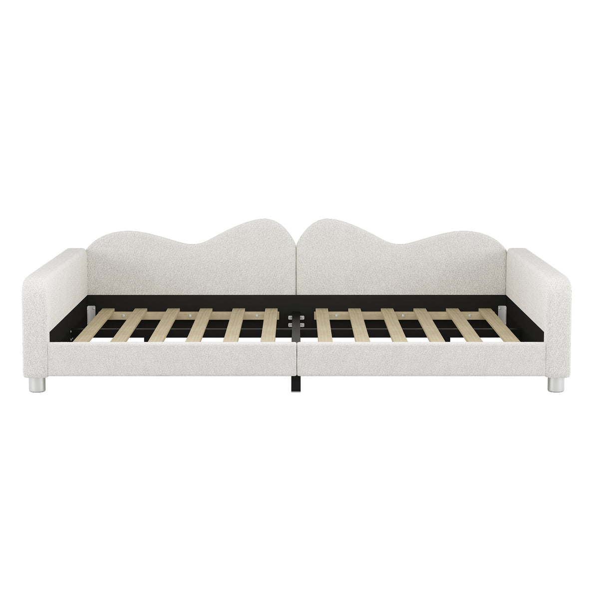variant-group:rf-n733p234605k|Roomfitters Full Size Upholstered Daybed, Sherpa Fabric Sofa Bed with Cloud-Shaped Backrest, Sturdy and Stylish Design, No Box Spring Needed, White