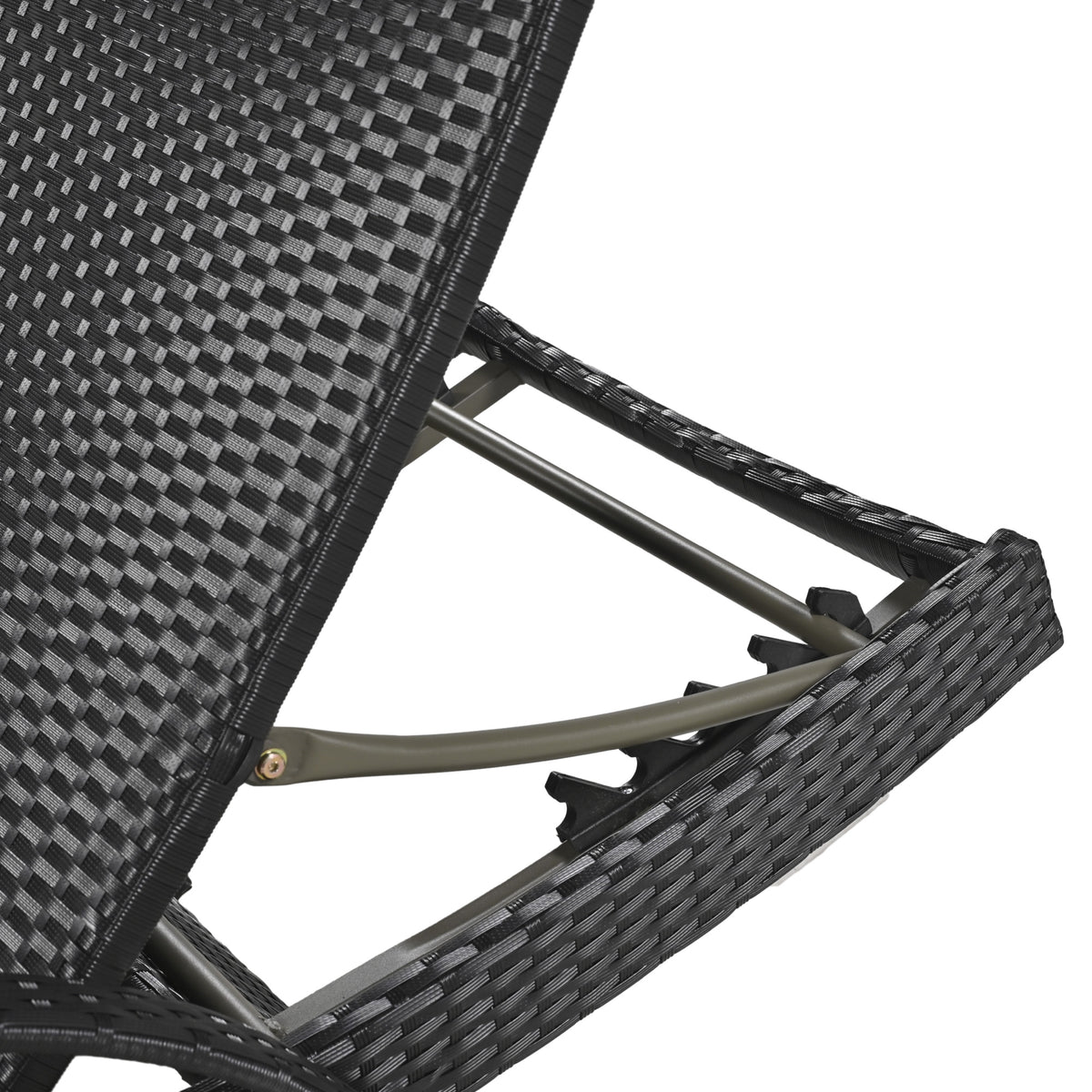 variant-group:rf-n707wf321204aab|Roomfitters 80" Outdoor Wicker Chaise Lounge Chairs, Set of 2, Reclining Patio Chairs with Pull-Out Table, Black