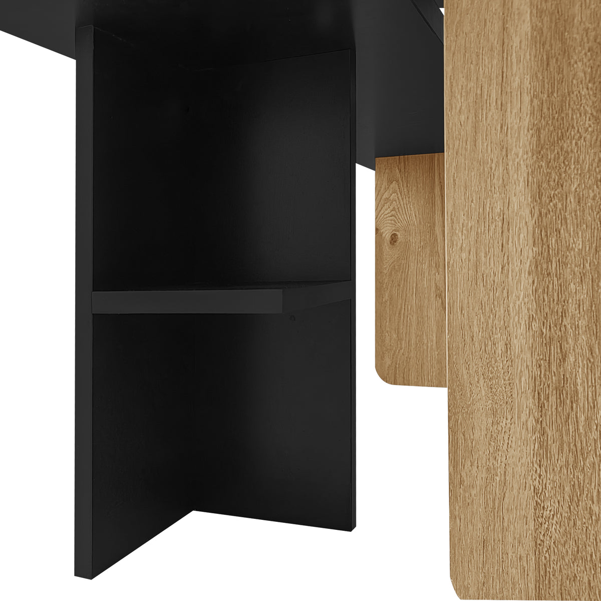 variant-group:rf-n724p294661b|Roomfitters Farmhouse Nesting Coffee Table Set of 2, Rectangle Wood Finish Accent Tables for Living Room and Sofa Side, Black
