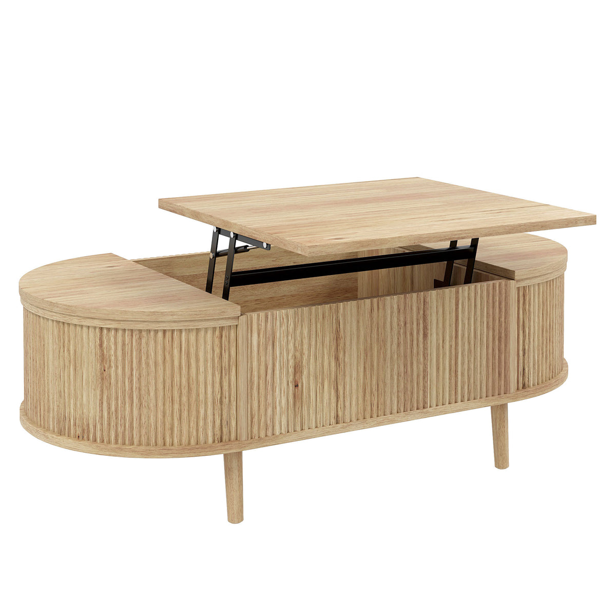 variant-group:rf-n724p416050d|Roomfitters Minimalist Oval Lift-Top Coffee Table with Wood Wave Grain Finish, Acacia Wood