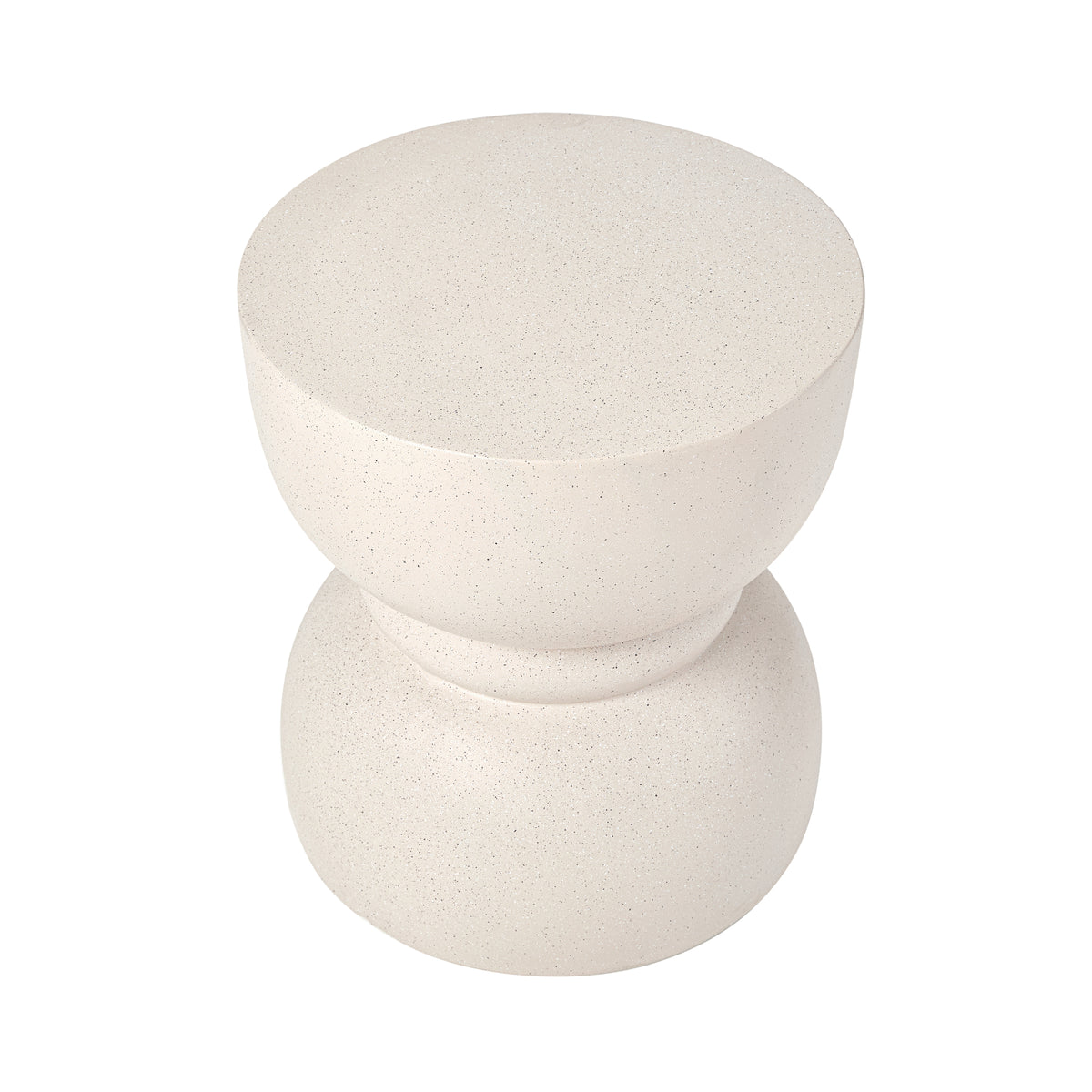 variant-group:rf-n711p422067k|Roomfitters Contemporary Beige Concrete Side Table, Rounded Waist Outdoor End Table, MgO Decorative Garden Stool