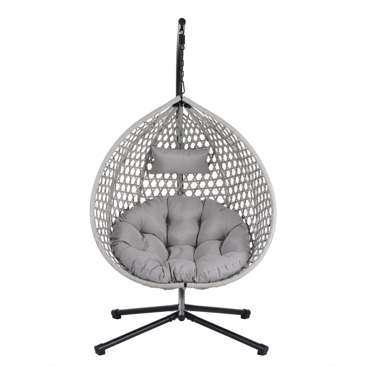 variant-group:rf-n711p255131e|Roomfitters Versatile Hanging Egg Chair for Indoor and Outdoor Use, Gray+Gray