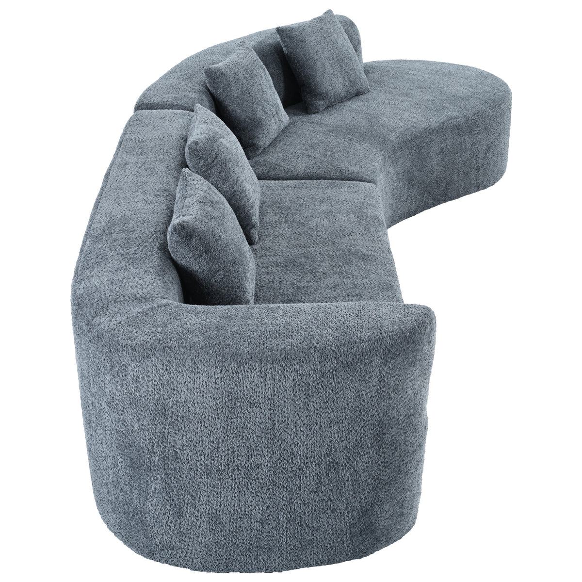 variant-group:rf-n711wy000456aae|Roomfitters 132" Sectional Sofa, Modern Curved Design L-Shaped Modular Couch for Living Room Furniture, Dark Blue