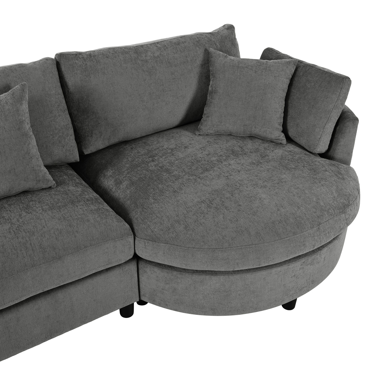 variant-group:rf-n711wy000461aae|Roomfitters 107" Chenille Fabric 3-Piece Sectional Sofa, Modern Large L-Shaped Couch with Rounded Curved Chaise, Grey