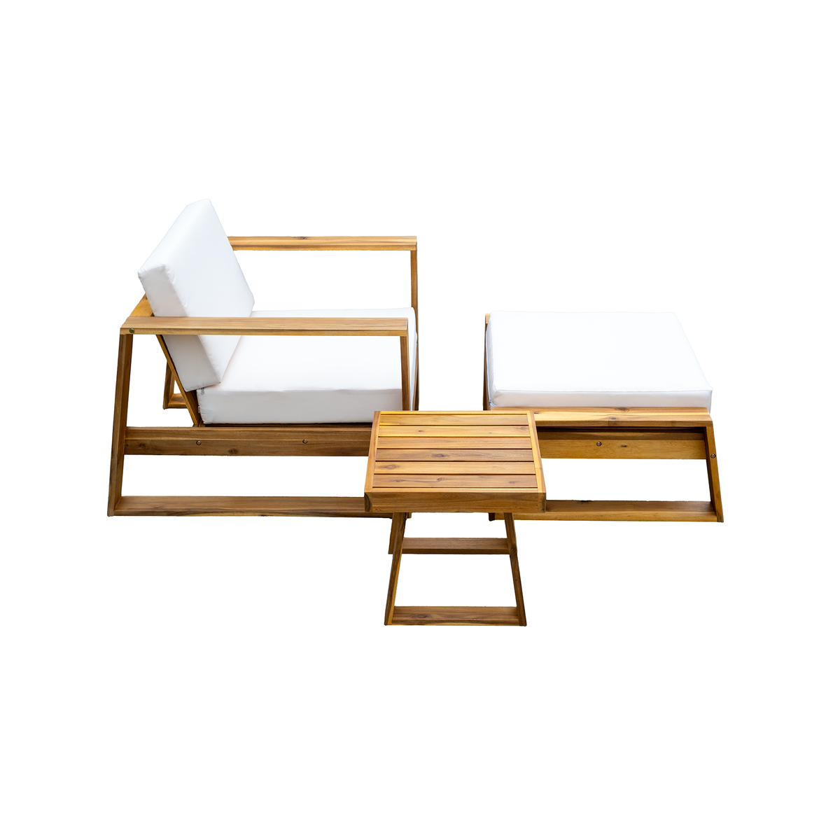 variant-group:rf-n711wy000431aaa|Roomfitters Acacia Wood Outdoor Lounge Set - Chair & Ottoman for Patios, Balconies, Gardens, Natural+Beige