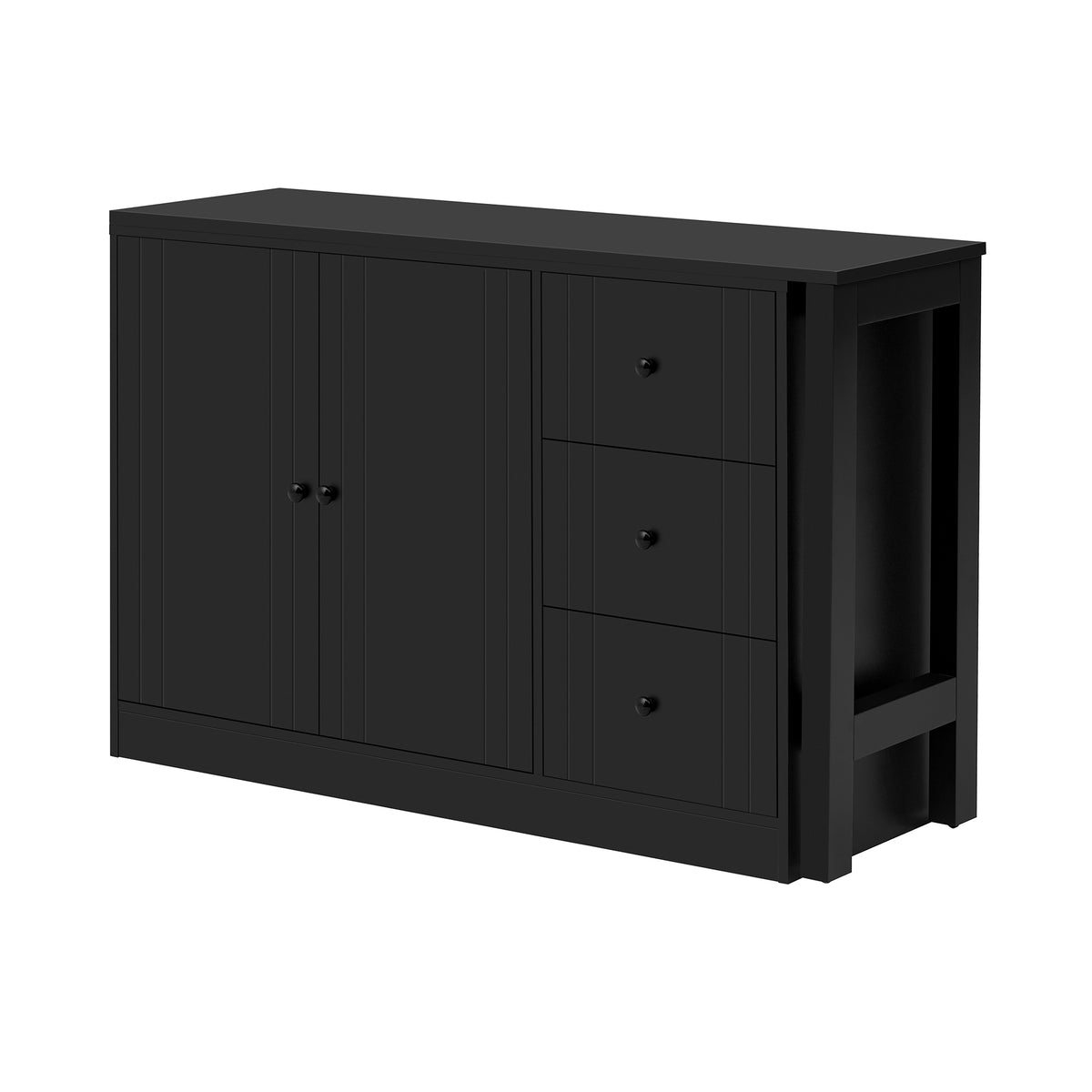 variant-group:rf-n711p334768b|Roomfitters Extendable Sideboard Buffet Cabinet with Storage, Multifunctional Console Table for Dining Room, Black