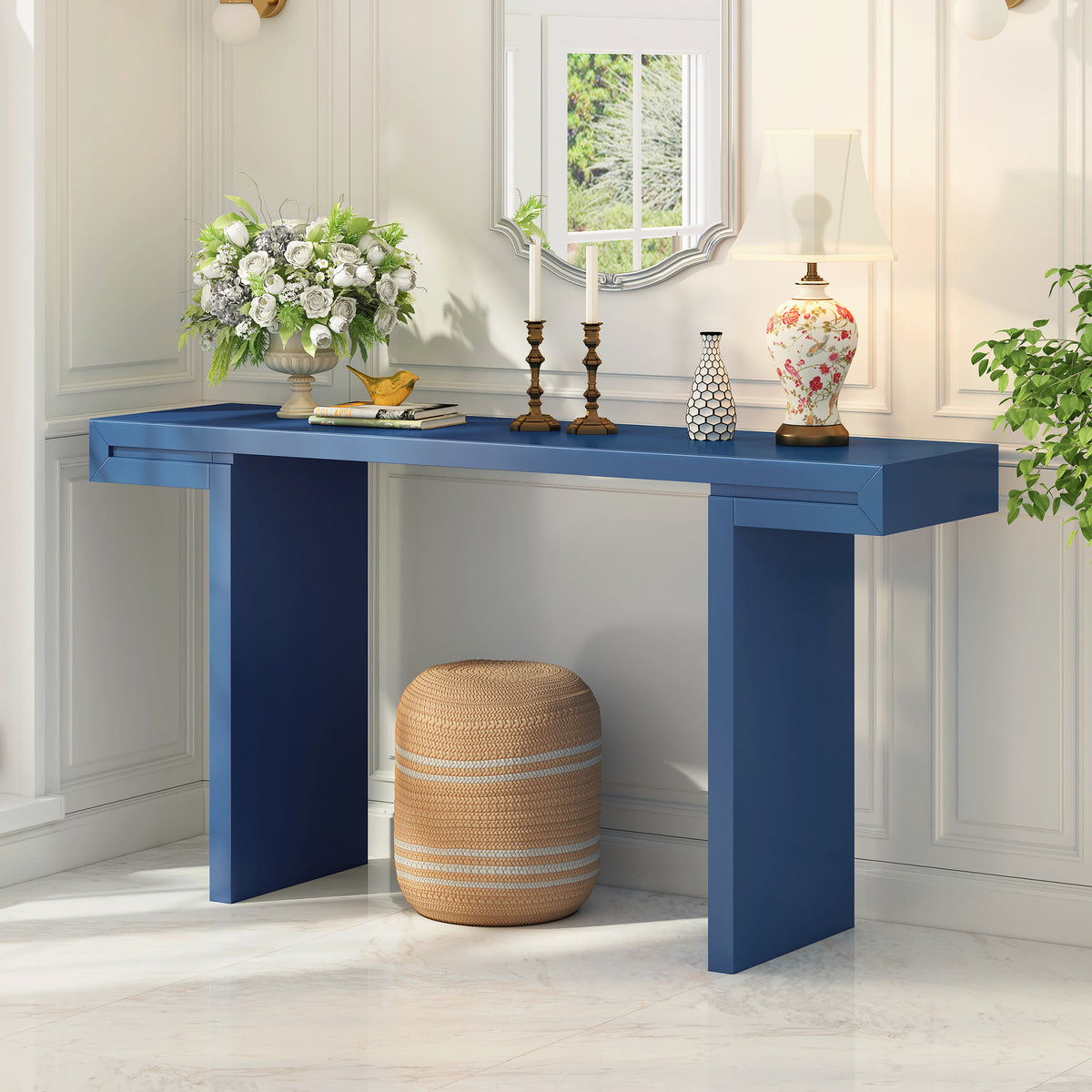 variant-group:rf-n711p303209v|Roomfitters 60" Modern Minimalist Console Table, Slim Entryway Sofa Table for Hallway and Living Room Decor, Navy Blue